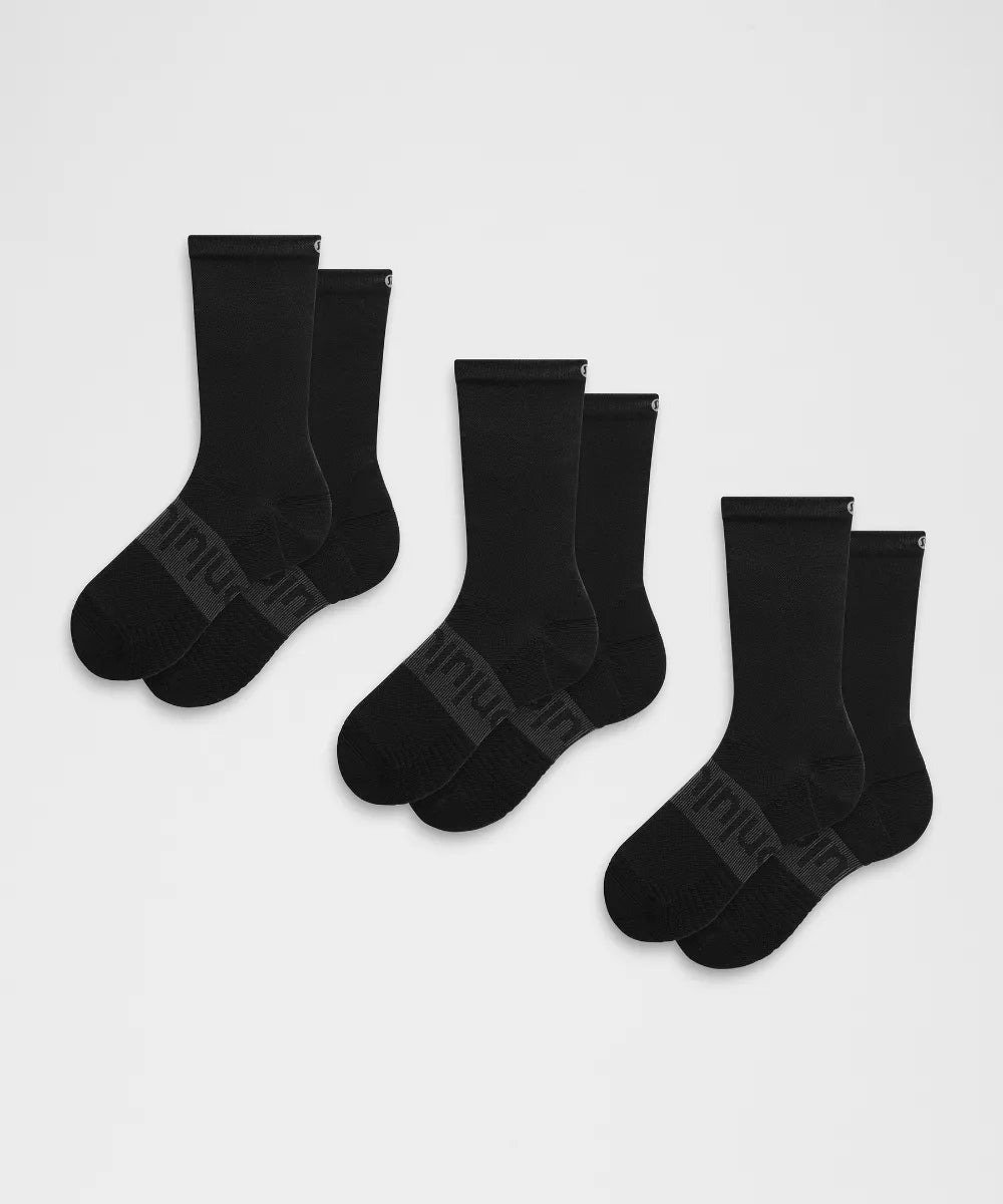 Chaussettes Lululemon power stride crew x3 paires